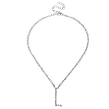 Load image into Gallery viewer, Bling Me Out- Rhinestone Crystal Letter Charm Necklace