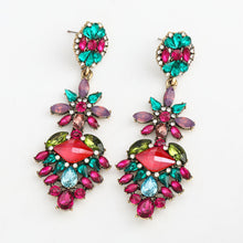 Load image into Gallery viewer, Multicolored Crystal Drop Earrings

