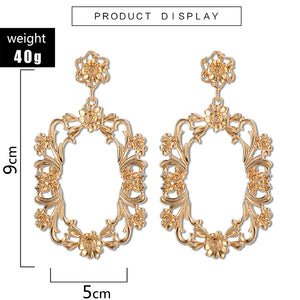 Vintage Rose Flower Earrings