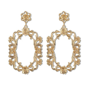 Vintage Rose Flower Earrings