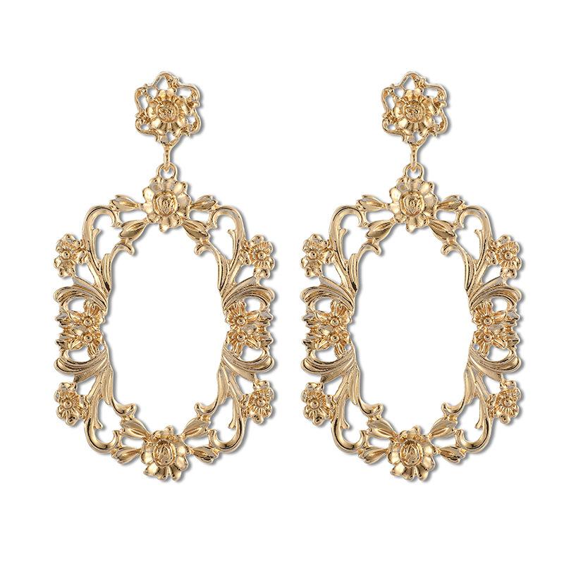 Vintage Rose Flower Earrings