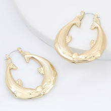 Load image into Gallery viewer, Dolphin Hoop Earrings
