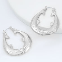 Load image into Gallery viewer, Dolphin Hoop Earrings
