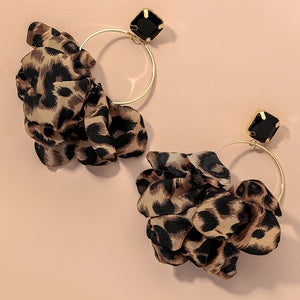 Animal Print Hoops