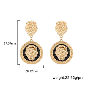 Lion Drop Earrings