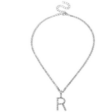 Load image into Gallery viewer, Bling Me Out- Rhinestone Crystal Letter Charm Necklace
