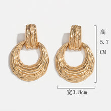 Load image into Gallery viewer, Golden frosted water-drop earrings
