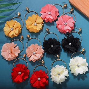 Bohemian Flower Drop Earrings