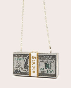 Rhinestone Money Clutch