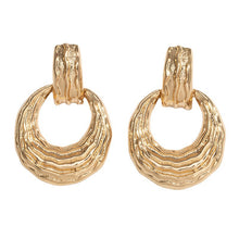 Load image into Gallery viewer, Golden frosted water-drop earrings
